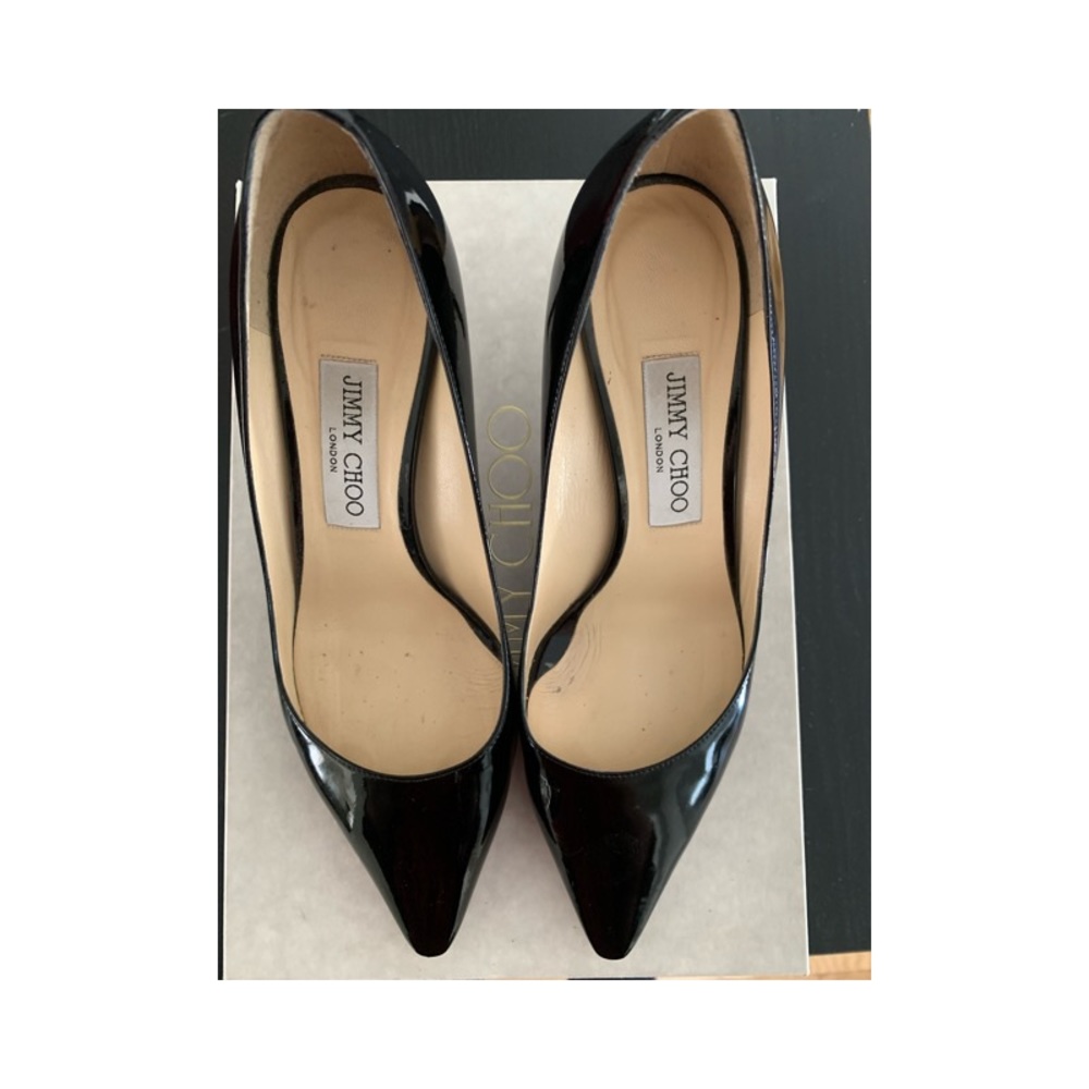 ❌SOLD❌ Jimmy Choo Romy 60mm Patent Leather Black Pumps Heels